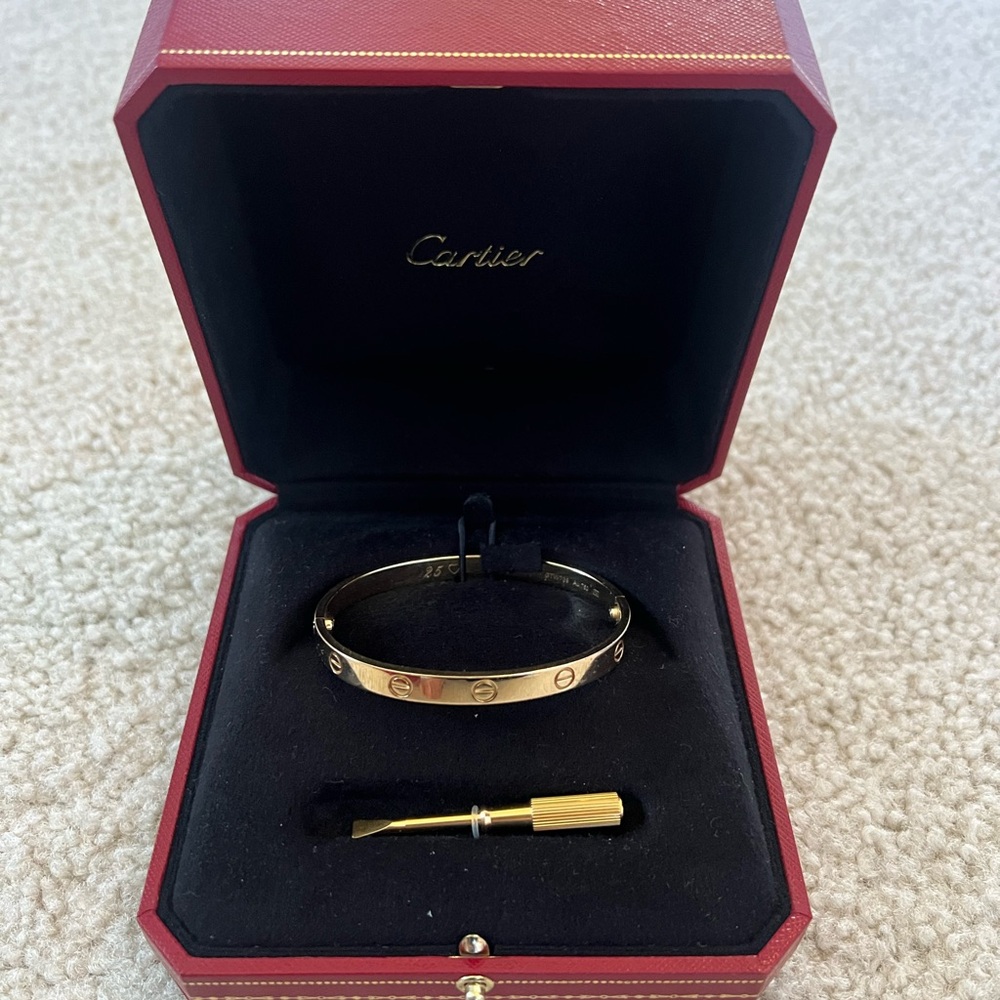 Cartier Yellow Gold Love Bracelet Size 18